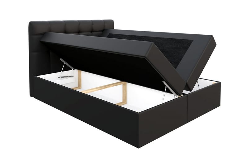 Skaftå Kontinentalsäng 140x200 - Svart/Grå/Vit - Products - Möbler - Säng - Säng med förvaring