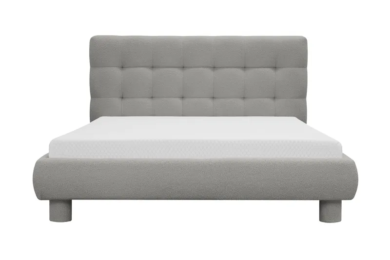 Teddy Komplett Sängpaket Sängram med Madrass 140x200 cm, Grå