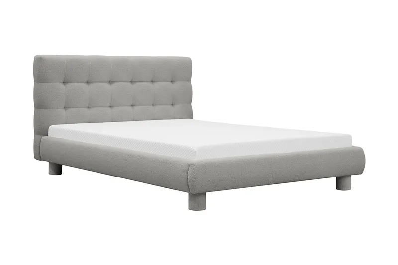Teddy Komplett Sängpaket Sängram med Madrass 140x200 cm - Grå - Products - Möbler - Säng - Komplett sängpaket
