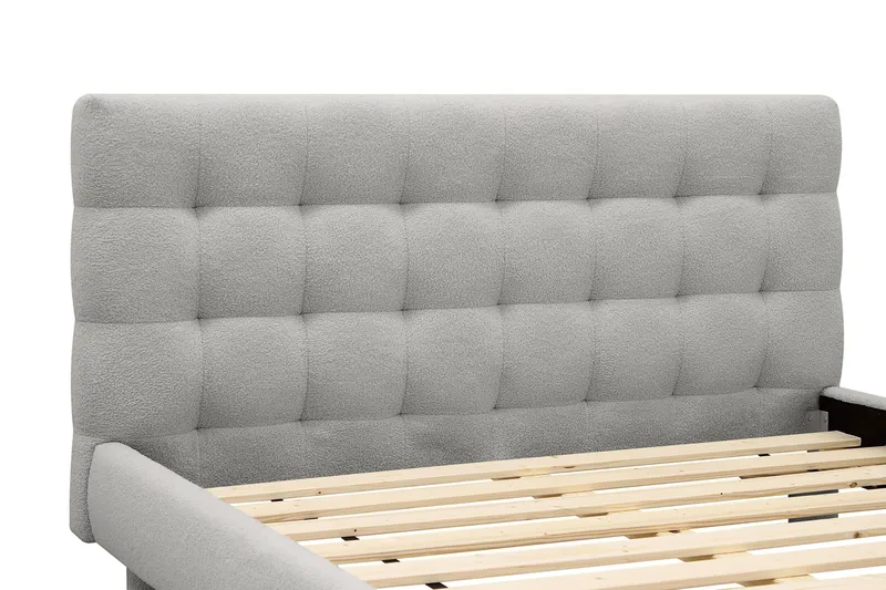 Teddy Komplett Sängpaket Sängram med Madrass 160x200 cm - Grå - Products - Möbler - Säng - Komplett sängpaket