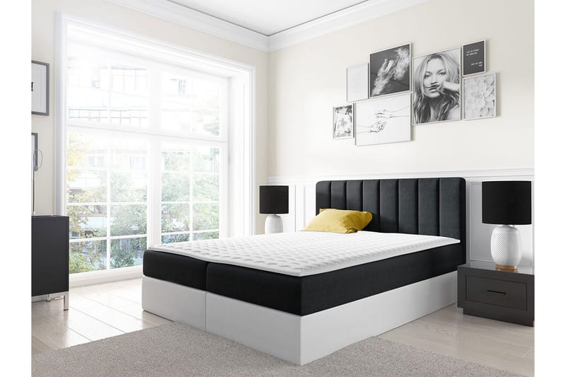 Vasil Kontinentalsäng 140x200 - Svart - Products - Möbler - Säng - Säng med förvaring