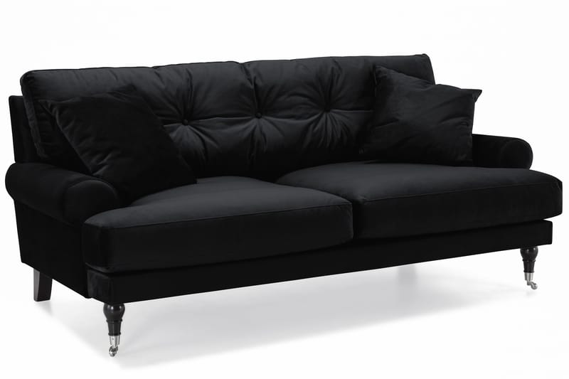 Andrew 2-sits Sammetssoffa - Svart - Products - Möbler - Soffa - 2 sits soffa