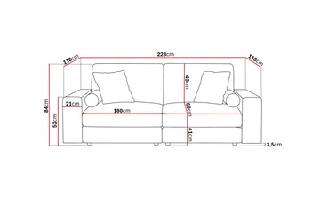 Arken Lyx 3-sits Djup Soffa i Manchester - Brun - Products - Möbler - Soffa - 3 sits soffa