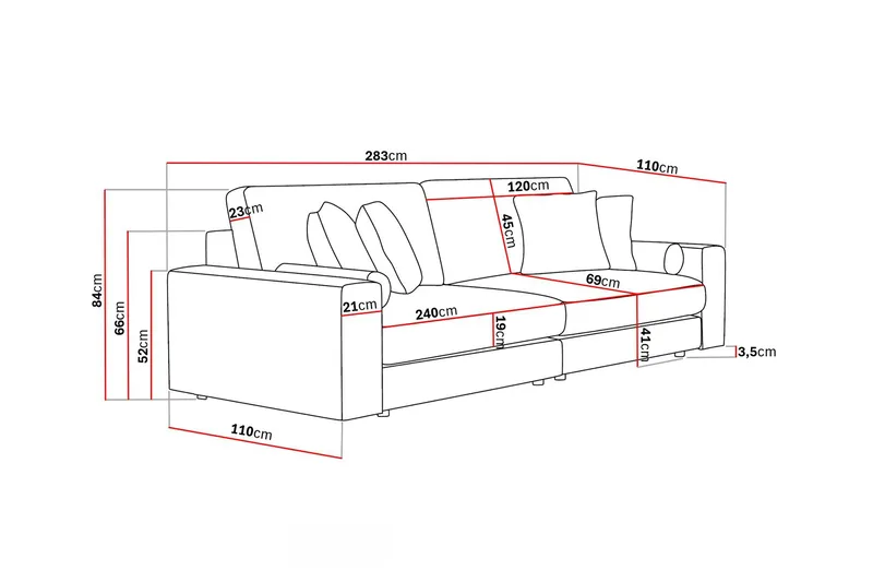 Arken Lyx 4-sits Djup Soffa i Manchester - Beige - Products - Möbler - Soffa - 4 sits soffa