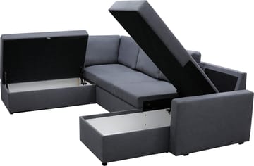 Bäddsoffa Dream U-form - Mörkgrå - Products - Möbler - Soffa - Bäddsoffa - U bäddsoffa