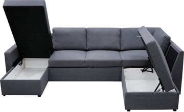 Bäddsoffa Dream U-form - Mörkgrå - Products - Möbler - Soffa - Bäddsoffa - U bäddsoffa