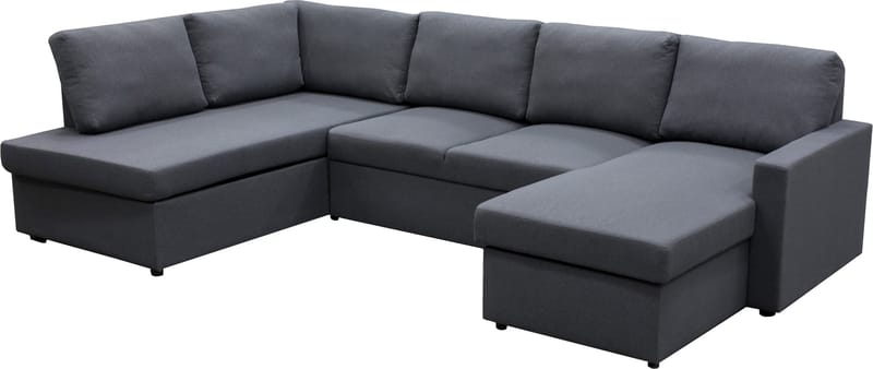 Bäddsoffa Tärnö U-modell - Mörkgrå - Products - Möbler - Soffa - Bäddsoffa - Bäddsoffa divan