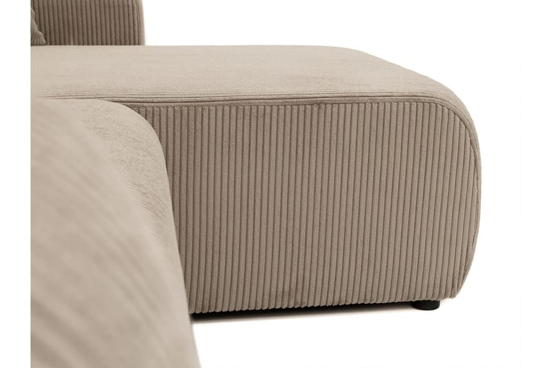 Barile Bäddsoffa med Divan 3-sits i Plysch - Vit - Products - Möbler - Soffa - Bäddsoffa - Bäddsoffa divan