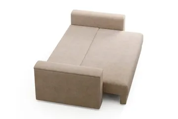 Bergen Extra djup 3-sits Bäddsoffa med Bäddmadrass i Latex och Tvättbar klädsel - Beige Tyg - Products - Möbler - Soffa - Bäddsoffa - 3 sits bäddsoffa