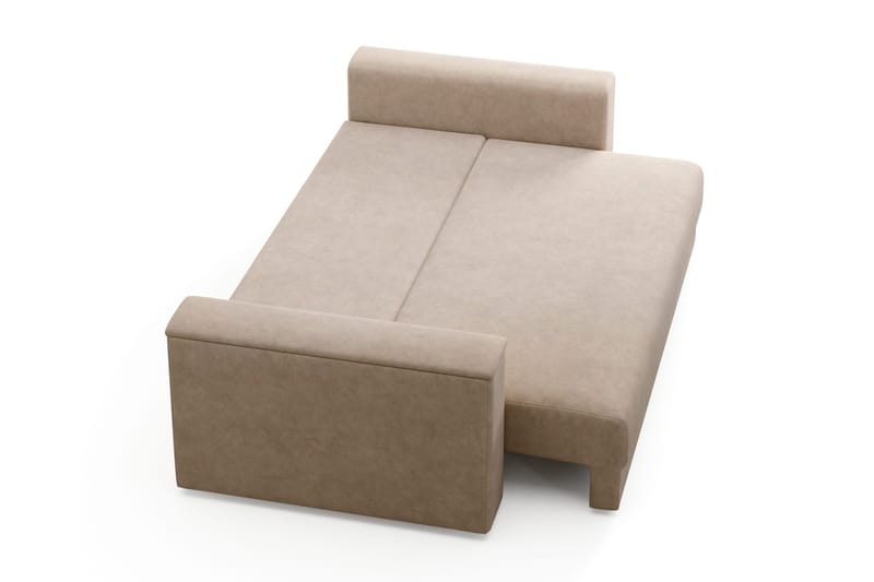 Bergen Extra djup 3-sits Bäddsoffa med Bäddmadrass i Memoryskum och Tvättbar klädsel - Beige Tyg - Products - Möbler - Soffa - Bäddsoffa - 3 sits bäddsoffa