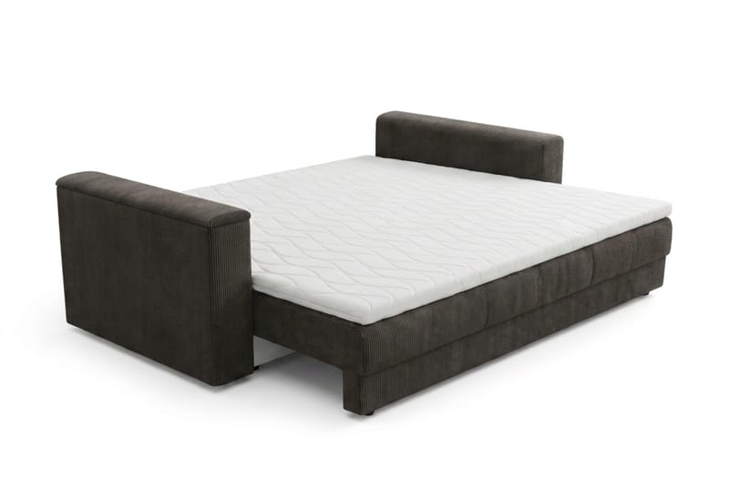Bergen Extra djup 3-sits Bäddsoffa med Bäddmadrass i Memoryskum och Tvättbar klädsel - Brun Manchester - Products - Möbler - Soffa - Bäddsoffa - 3 sits bäddsoffa