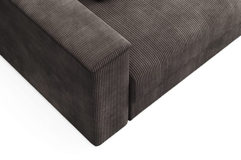 Bergen Extra djup 3-sits Bäddsoffa med Bäddmadrass i Memoryskum och Tvättbar klädsel - Brun Manchester - Products - Möbler - Soffa - Bäddsoffa - 3 sits bäddsoffa