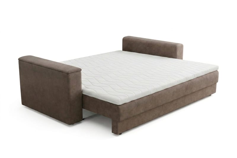 Bergen Extra djup 3-sits Bäddsoffa med Bäddmadrass i Polyesterskum Vändbar Sommar- & Vintersida och Tvättbar klädsel - Beige Tyg - Products - Möbler - Soffa - Bäddsoffa - 3 sits bäddsoffa