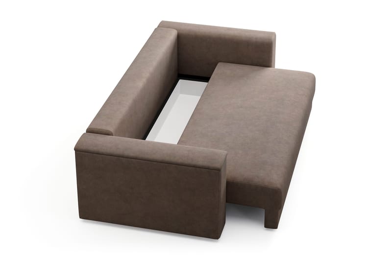 Bergen Extra djup 3-sits Bäddsoffa med Bäddmadrass i Polyesterskum Vändbar Sommar- & Vintersida och Tvättbar klädsel - Beige Tyg - Products - Möbler - Soffa - Bäddsoffa - 3 sits bäddsoffa