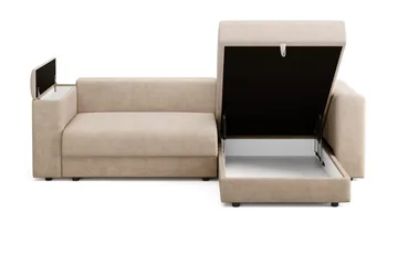 Bergen Extra djup 3-sits Bäddsoffa med Divan och Bäddmadrass i Latex och Tvättbar klädsel - Beige Tyg - Products - Möbler - Soffa - Bäddsoffa - Bäddsoffa divan