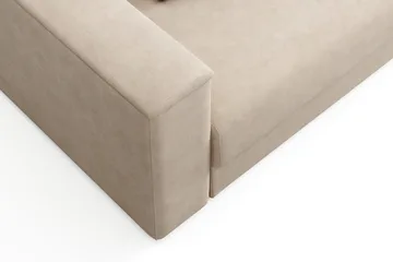 Bergen Extra djup 3-sits Bäddsoffa med Divan och Bäddmadrass i Latex och Tvättbar klädsel - Beige Tyg - Products - Möbler - Soffa - Bäddsoffa - Bäddsoffa divan