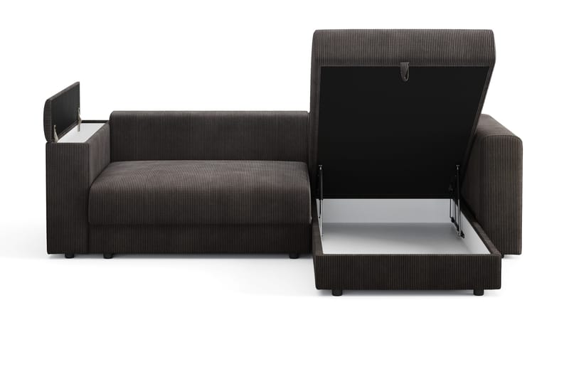 Bergen Extra djup 3-sits Bäddsoffa med Divan och Bäddmadrass i Latex och Tvättbar klädsel - Brun Manchester - Products - Möbler - Soffa - Bäddsoffa - Bäddsoffa divan