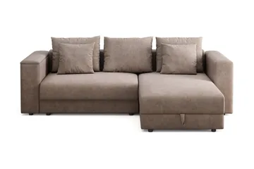 Bergen Extra djup 3-sits Bäddsoffa med Divan och Bäddmadrass i Latex och Tvättbar klädsel