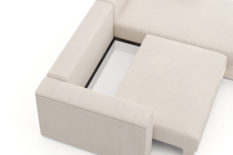 Bergen Extra djup 3-sits Bäddsoffa med Divan och Bäddmadrass i Memoryskum och Tvättbar klädsel - Beige Manchester - Products - Möbler - Soffa - Bäddsoffa - Bäddsoffa divan