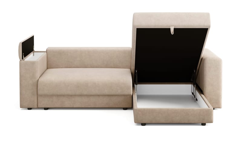 Bergen Extra djup 3-sits Bäddsoffa med Divan och Bäddmadrass i Memoryskum och Tvättbar klädsel - Brun Tyg - Products - Möbler - Soffa - Bäddsoffa - Bäddsoffa divan