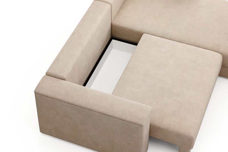 Bergen Extra djup 3-sits Bäddsoffa med Divan och Bäddmadrass i Memoryskum och Tvättbar klädsel - Brun Tyg - Products - Möbler - Soffa - Bäddsoffa - Bäddsoffa divan
