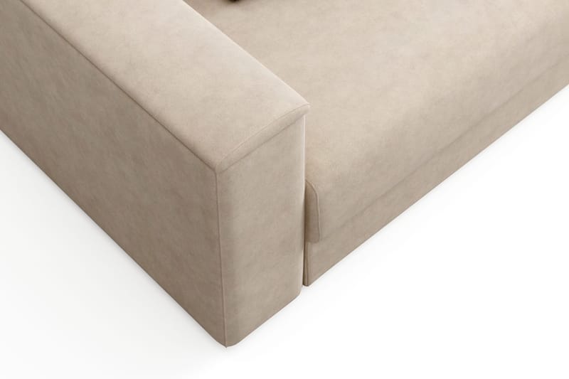 Bergen Extra djup 3-sits Bäddsoffa med Divan och Bäddmadrass i Memoryskum och Tvättbar klädsel - Brun Tyg - Products - Möbler - Soffa - Bäddsoffa - Bäddsoffa divan