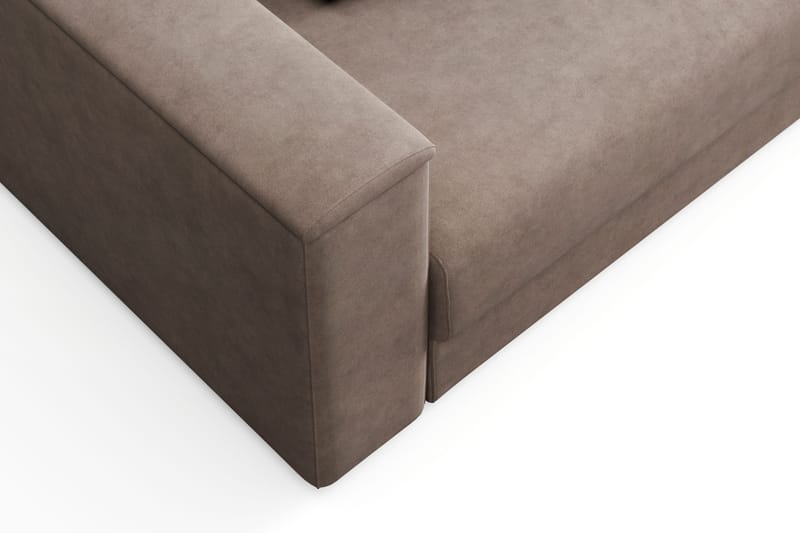 Bergen Extra djup 3-sits Bäddsoffa med Divan och Bäddmadrass i Polyesterskum Vändbar Sommar- & Vintersida och Tvättbar klädsel - Beige Tyg - Products - Möbler - Soffa - Bäddsoffa - Bäddsoffa divan
