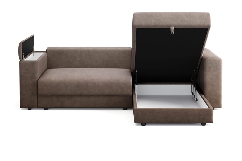 Bergen Extra djup 3-sits Bäddsoffa med Divan och Bäddmadrass i Polyesterskum Vändbar Sommar- & Vintersida och Tvättbar klädsel - Beige Tyg - Products - Möbler - Soffa - Bäddsoffa - Bäddsoffa divan