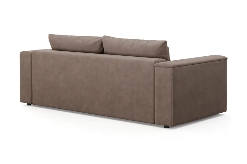 Bergen Extra Djup 3-sits Bäddsoffa med förvaring - Brun - Products - Möbler - Soffa - Bäddsoffa - 3 sits bäddsoffa