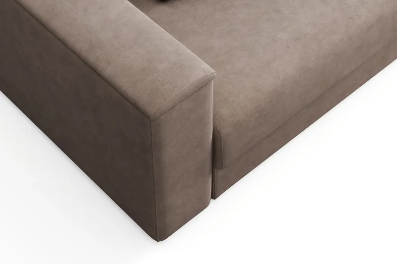 Bergen Extra Djup 3-sits Bäddsoffa med förvaring - Brun - Products - Möbler - Soffa - Bäddsoffa - 3 sits bäddsoffa