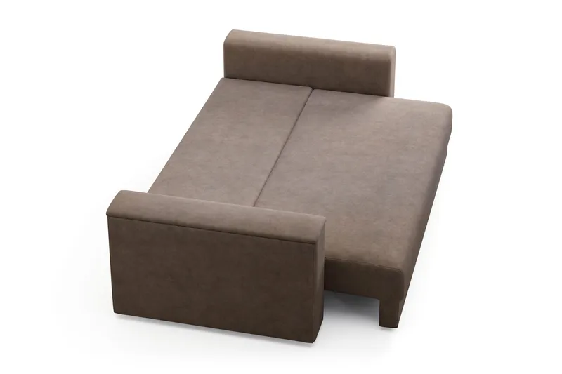 Bergen Extra Djup 3-sits Bäddsoffa med förvaring - Brun - Products - Möbler - Soffa - Bäddsoffa - 3 sits bäddsoffa