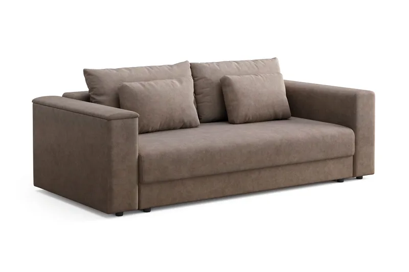 Bergen Extra Djup 3-sits Bäddsoffa med förvaring - Brun - Products - Möbler - Soffa - Bäddsoffa - 3 sits bäddsoffa