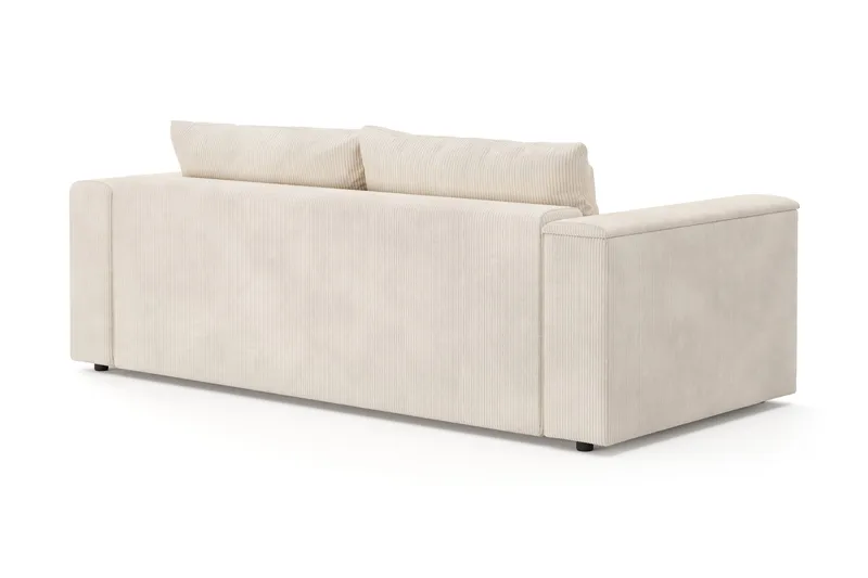 Bergen Extra Djup 3-sits Bäddsoffa med förvaring i manchester - Beige - Products - Möbler - Soffa - Bäddsoffa - 3 sits bäddsoffa