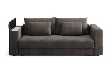 Bergen Extra Djup 3-sits Bäddsoffa med förvaring i manchester - Brun - Products - Möbler - Soffa - Bäddsoffa - 3 sits bäddsoffa