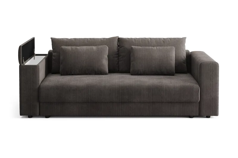 Bergen Extra Djup 3-sits Bäddsoffa med förvaring i manchester - Brun - Products - Möbler - Soffa - Bäddsoffa - 3 sits bäddsoffa
