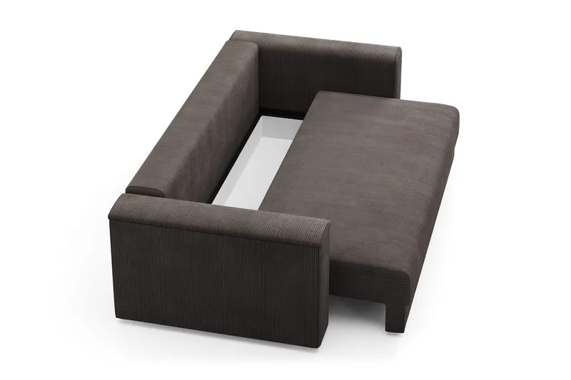 Bergen Extra Djup 3-sits Bäddsoffa med förvaring i manchester - Brun - Products - Möbler - Soffa - Bäddsoffa - 3 sits bäddsoffa