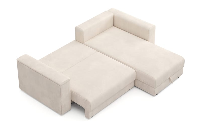 Bergen Extra Djup 3-sits Bäddsoffa med vändbar divan och förvaring i manchester - Beige - Products - Möbler - Soffa - Bäddsoffa - Bäddsoffa divan