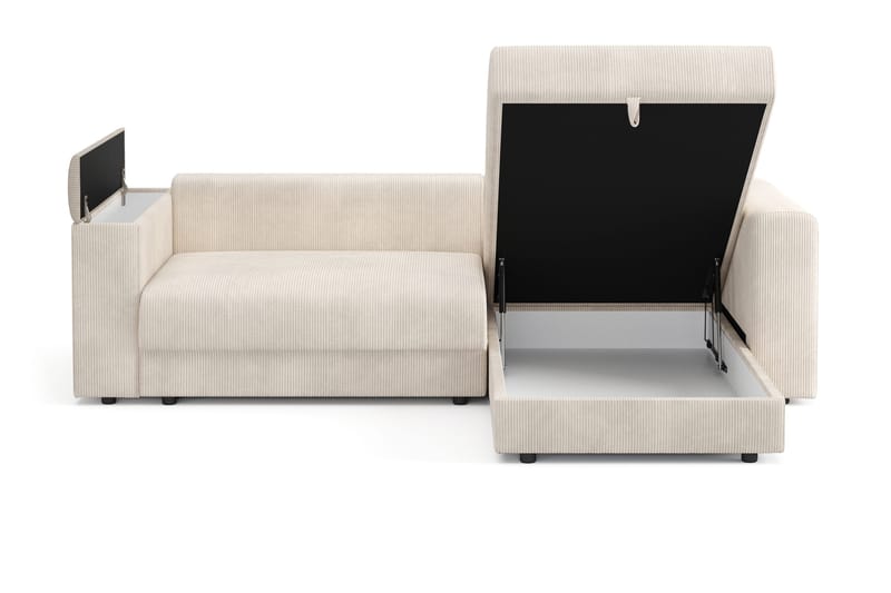 Bergen Extra Djup 3-sits Bäddsoffa med vändbar divan och förvaring i manchester - Beige - Products - Möbler - Soffa - Bäddsoffa - Bäddsoffa divan