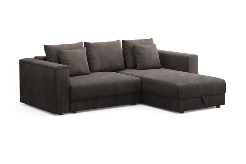 Bergen Extra Djup 3-sits Bäddsoffa med vändbar divan och förvaring i manchester - Brun - Products - Möbler - Soffa - Bäddsoffa - Bäddsoffa divan