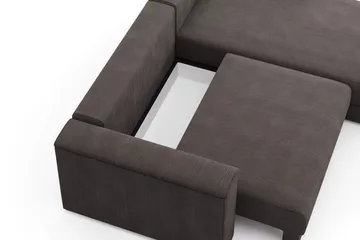 Bergen Extra Djup 3-sits Bäddsoffa med vändbar divan och förvaring i manchester - Brun - Products - Möbler - Soffa - Bäddsoffa - Bäddsoffa divan