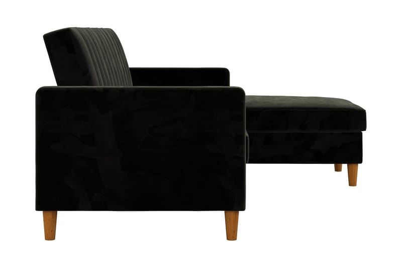 Celine 3-sits Divanbäddsoffa Sammet/Svart - Dorel Home - Products - Möbler - Soffa - Bäddsoffa - Bäddsoffa divan