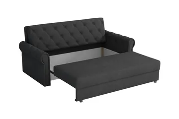 Denegal 2-sits liten bäddsoffa i Plysch - Grå - Products - Möbler - Soffa - Bäddsoffa - 2 sits bäddsoffa