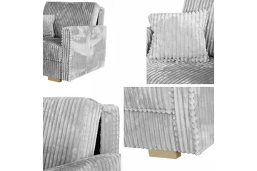 Denegal 2-sits liten bäddsoffa i Plysch - Beige - Products - Möbler - Soffa - Bäddsoffa - 2 sits bäddsoffa