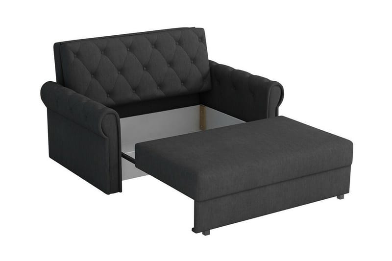 Denegal 2-sits liten bäddsoffa i Plysch - Grå - Products - Möbler - Soffa - Bäddsoffa - 2 sits bäddsoffa