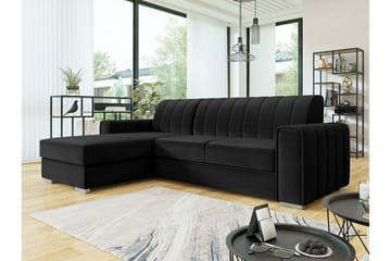 Denegal 3-sits Hörnbäddsoffa Black - Products - Möbler - Soffa - Bäddsoffa - Bäddsoffa divan