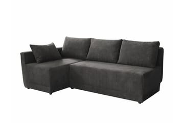 Denegal 3-sits Hörnbäddsoffa Dark grey - Products - Möbler - Soffa - Bäddsoffa - Bäddsoffa längsbäddad