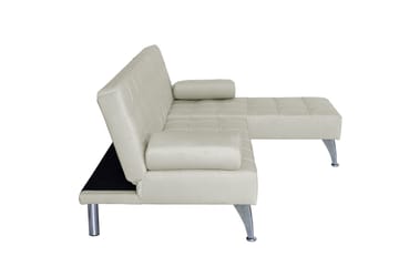Divansoffa med bäddfunktion beige sammet - beige - Products - Möbler - Soffa - Bäddsoffa - Bäddsoffa divan