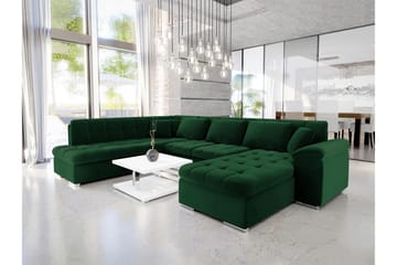 Dynir Bäddsoffa m. Divan och Schäslong 5-sits - Grön - Products - Möbler - Soffa - Bäddsoffa - Bäddsoffa divan