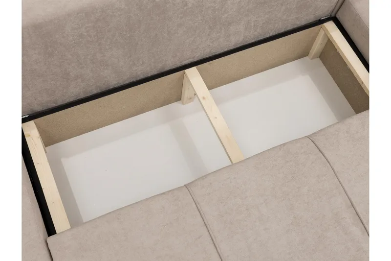 Flo Bäddsoffa Dubbeldivan 4-sits - Grå - Products - Möbler - Soffa - Bäddsoffa - U bäddsoffa