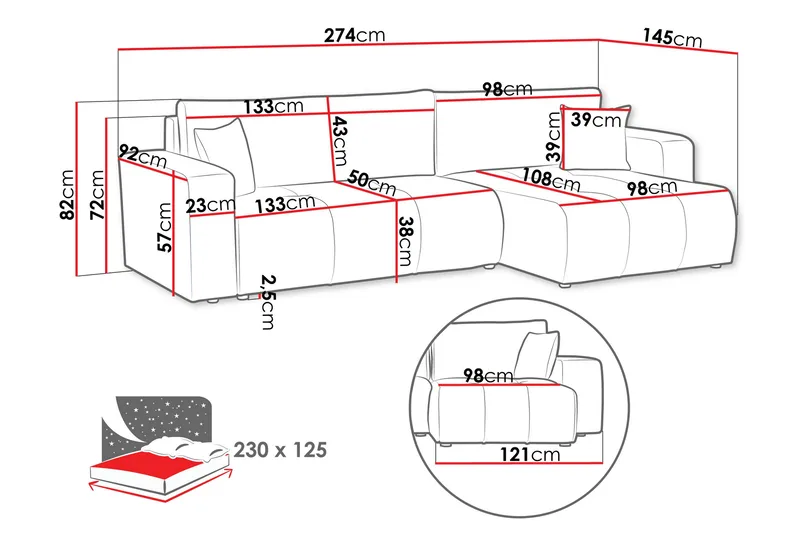 Flo Bäddsoffa med Divan 3-sits i Plysch - Beige - Products - Möbler - Soffa - Bäddsoffa - Bäddsoffa divan